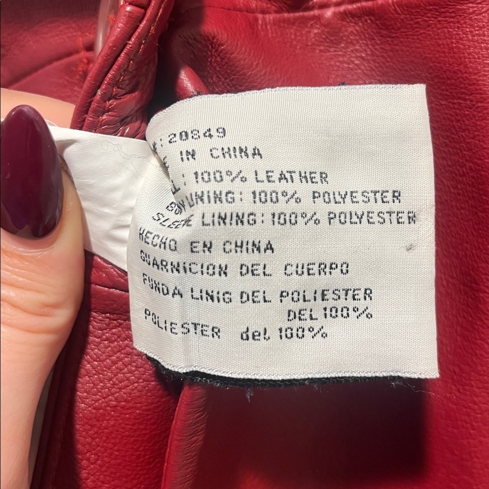 EXCELLED 100% genuine Leather coat Burgundy/Wine Red Jacket blazer oversized - Picture 6 of 8